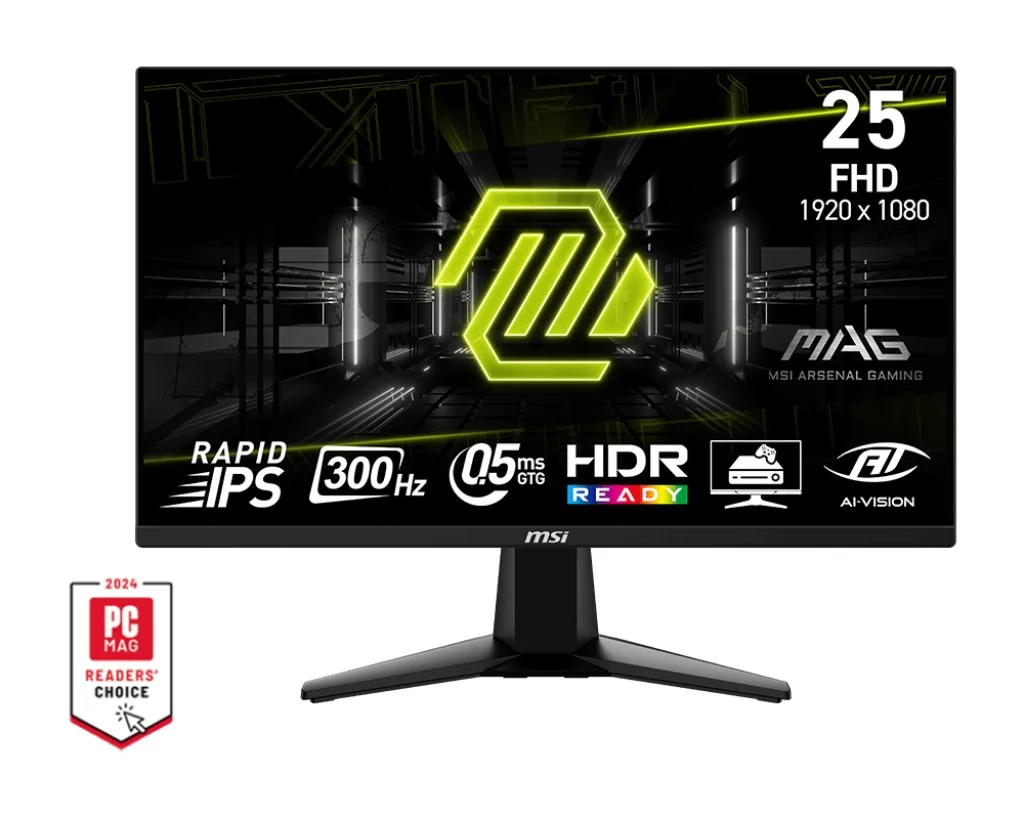 MSI MAG 255XF 24,5" IPS FHD 300Hz 0,5ms