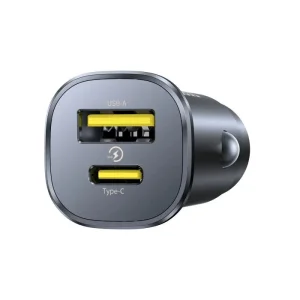 Baseus GoTrip Nabíječka do Auta USB-C/USB-A 30W Cosmic Black - obrázek 2