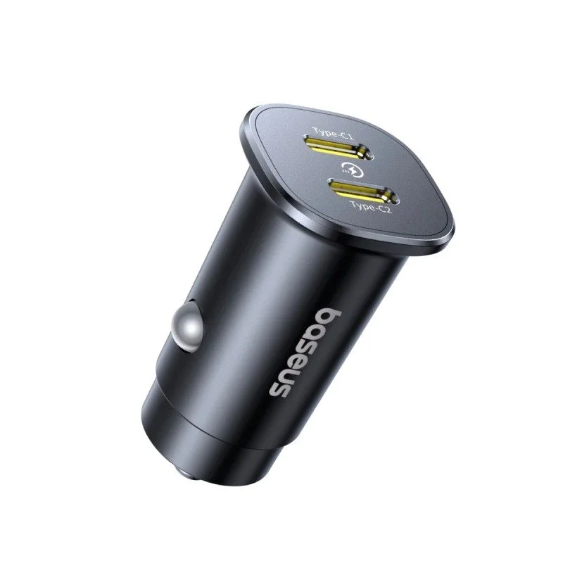 Baseus GoTrip Nabíječka do Auta 2x USB-C 30W Cosmic Black