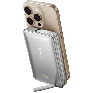 Baseus Powerbanka PicoGo Qi2 10000mAh 45W s kabelem USB-C šedá - obrázek 3