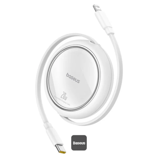 Baseus Datový kabel Free2Pull USB-C/Ligtning 1m 20W bílý