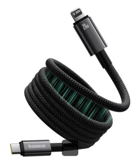 Baseus Magnetický nabíjecí kabel Tungsten USB-C/Lightning 1m 20W černý