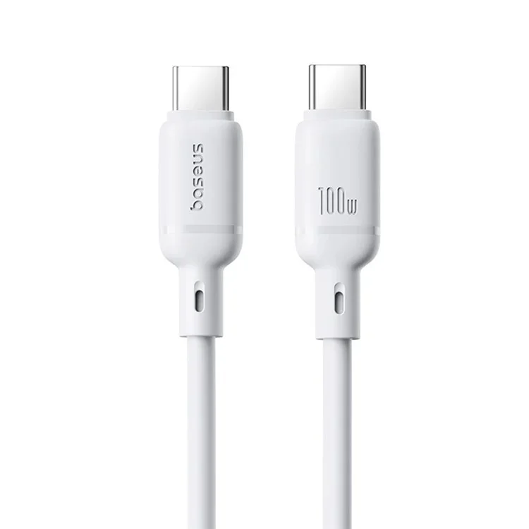 Baseus Rychlonabíjecí kabel Silky USB-C/USB-C 1m 100W bílý
