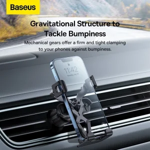 Baseus Univerzální držák do auta Gravity Air Vent s upevněním do ventilační mřížky černý - obrázek 6