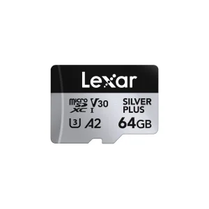 Lexar 64GB H-P Silver Plus microSDXC s adp C10 A2