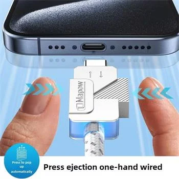 PremiumCord USB-C kabel s tlačítkem pro odpojení