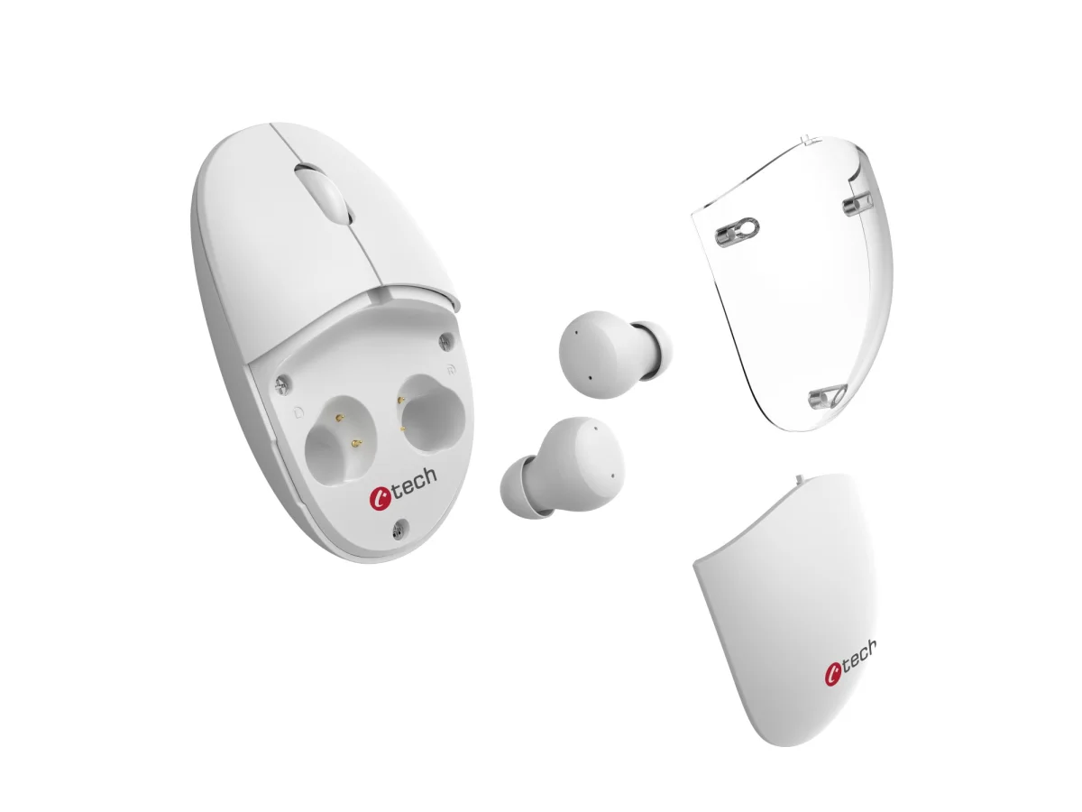 Myš s TWS sluchátky C-TECH WLM-21 Dual mode,
