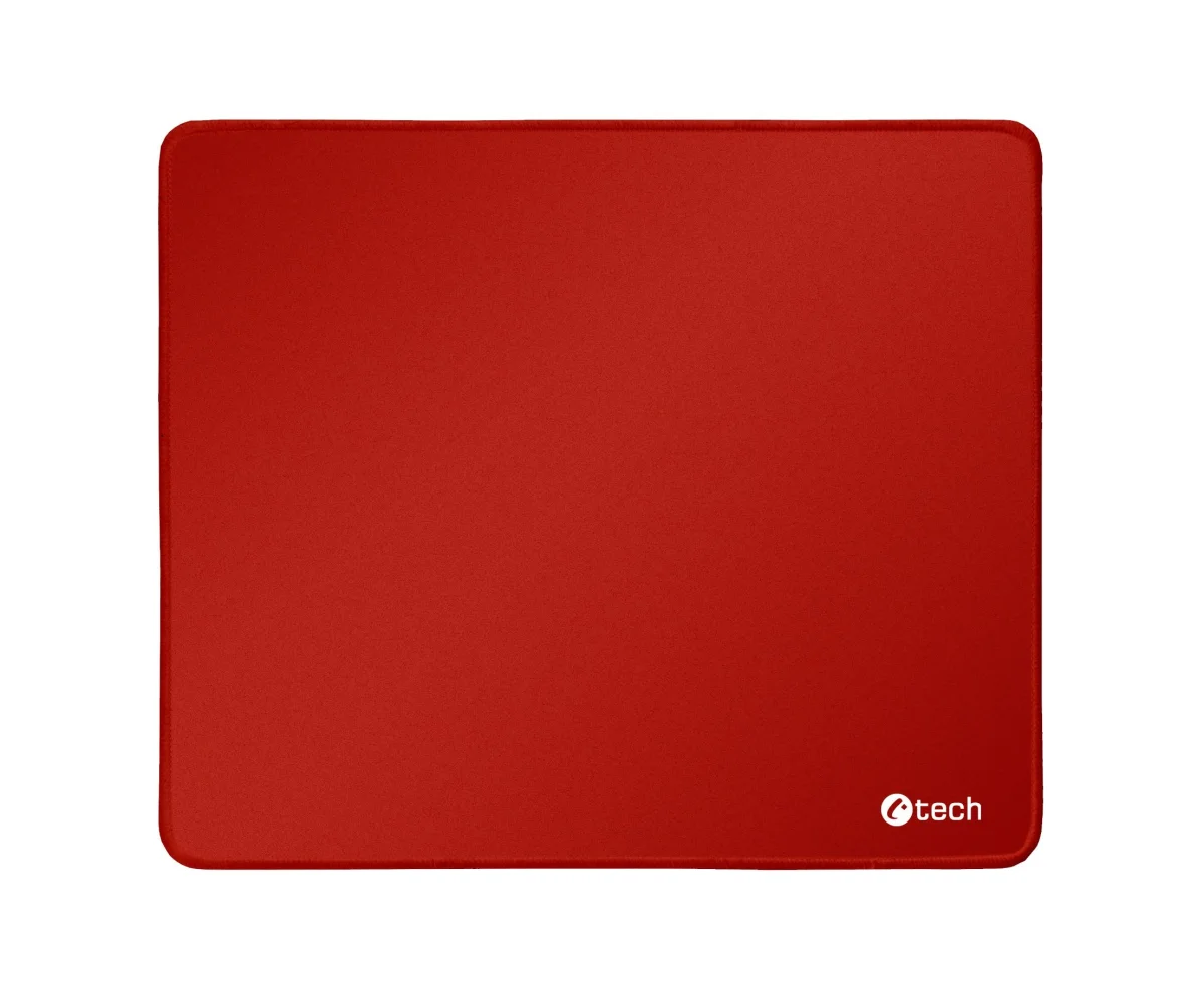 Podložka pod myš C-TECH MP-01, červená, 320x270x4mm, obšité okraje