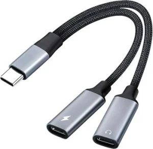 PremiumCord redukce USB-C 2v1 pro audio a nabíjení
