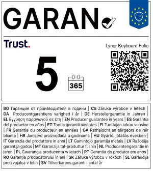 TRUST LYNOR KEYBOARD FOLIO US - obrázek 6