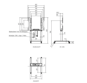 Mobilní stojan MEBIKON eQ Lift Next Mobil Compact 38mm/s - obrázek 2