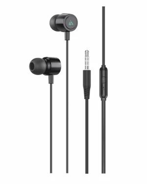 DRÁTOVÁ SLUCHÁTKA 3,5MM JACK ČERNÁ - obrázek 2