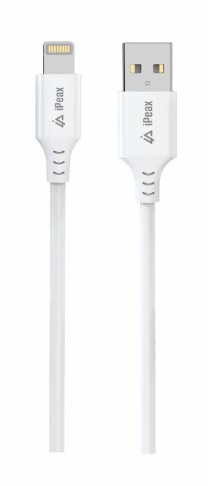 TPU KABEL USB-A / LIGHTNING 1M, USB 2.0 BÍLÝ - obrázek 3