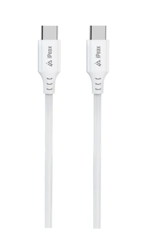 TPU KABEL USB-C / USB-C 1,5M, USB 2.0 BÍLÝ - obrázek 3