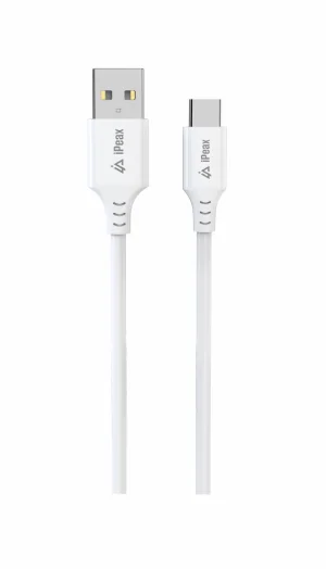 TPU KABEL USB-A / USB-C 1,5M, USB 2.0 BÍLÝ - obrázek 2