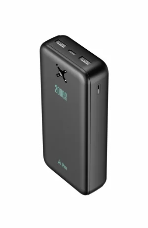POWER BANKA 20000 mAh, 10,5W, 2x USB-A ČERNÁ - obrázek 2