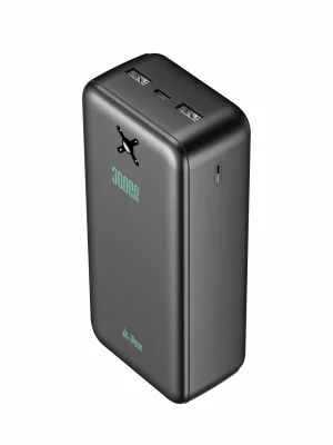 POWER BANKA 30000 mAh, 10,5W, 2x USB-A ČERNÁ - obrázek 2