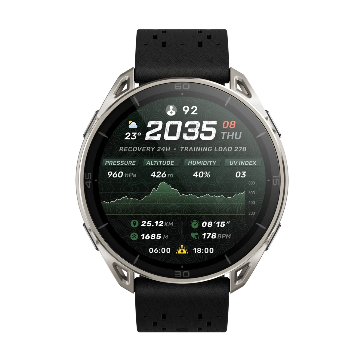 Amazfit Cheetah 2 Ultra chytré hodinky, černé