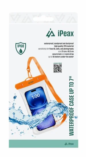 VODOTĚSNÉ POUZDRO 7'' ORANŽOVÉ