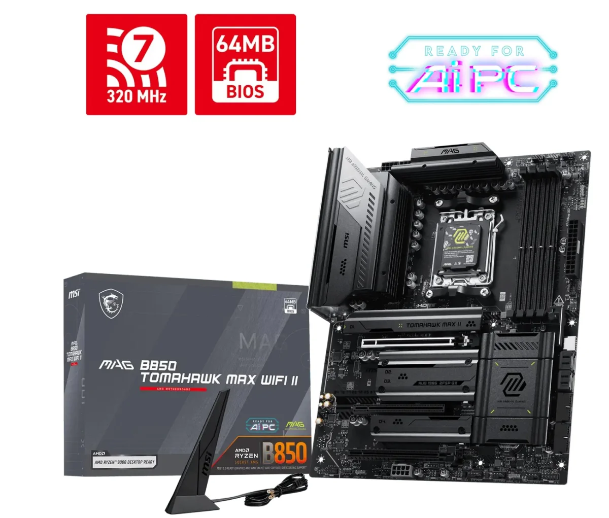 MSI MAG B850 TOMAHAWK MAX WIFI II deska AM5 ATX