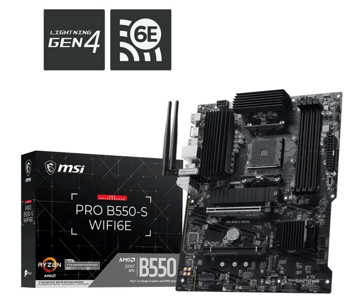 MSI PRO B550 S WIFI6E AM4 ATX deska