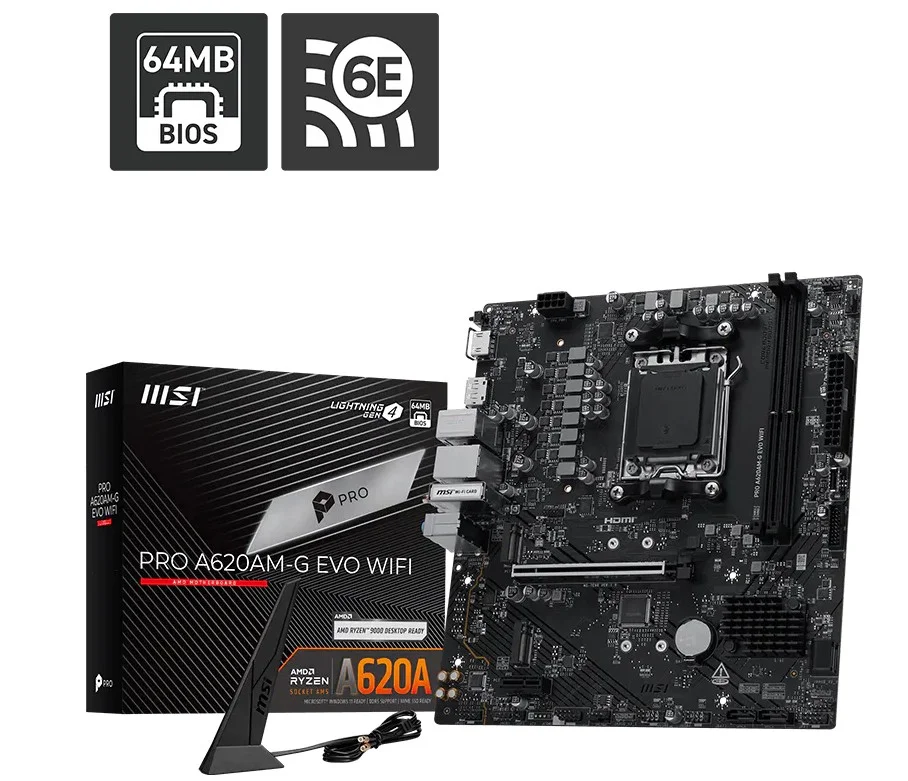 MSI PRO A620AM-G EVO WIFI deska AM5 mATX
