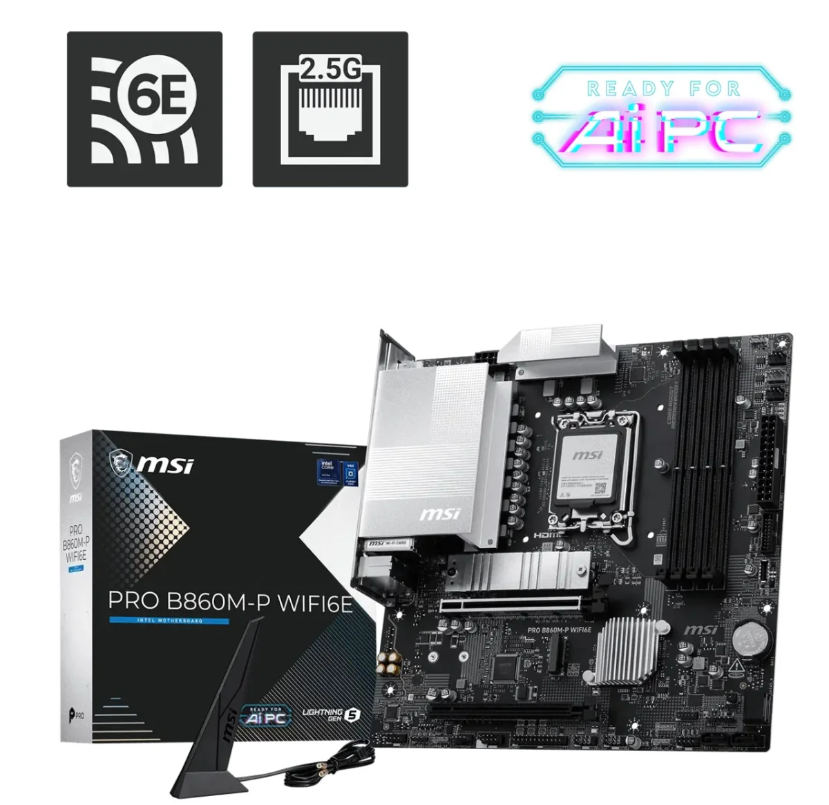 MSI PRO B860M-P WIFI6E mATX deska s Wi-Fi 6E