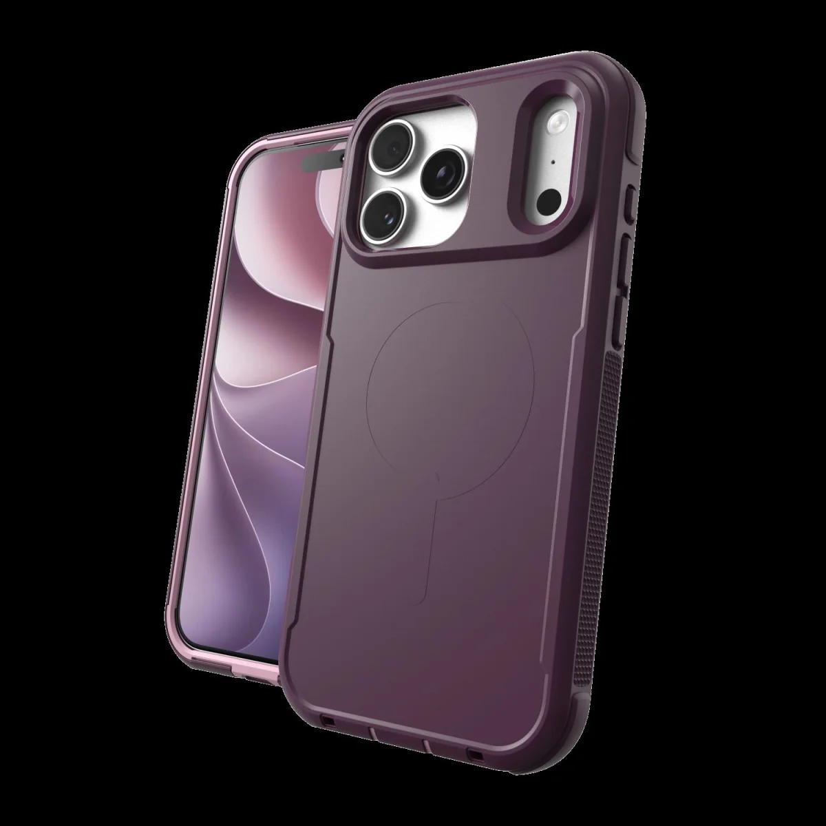 Case Teton Snap with Kickstand and Holster for Apple iPhone 18 Pro / 17 Pro - Aubergine