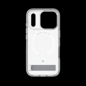 Case Milan Snap with Kickstand for Apple iPhone	18 Pro / 17 Pro - Glitter Silver - obrázek 2