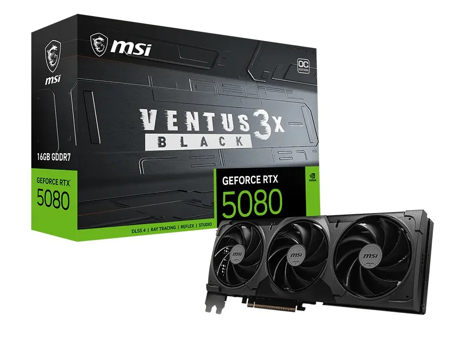 MSI RTX 5080 16GB VENTUS 3X OC BLACK
