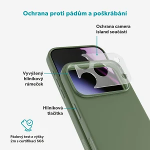 Epico Silicone Mag+ Case iPhone 17 Pro/18 Pro khaki - obrázek 4