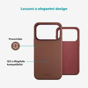 Epico Leather Mag+ Case iPhone 17 Pro/18 Pro hnědá - obrázek 3