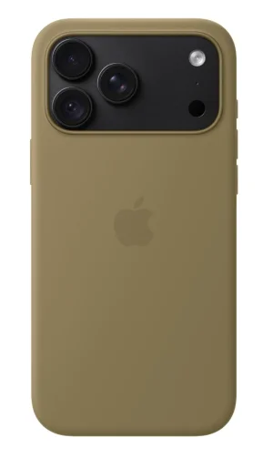 iPhone 18 Pro Max Silicone Case with MS - Olive - obrázek 2