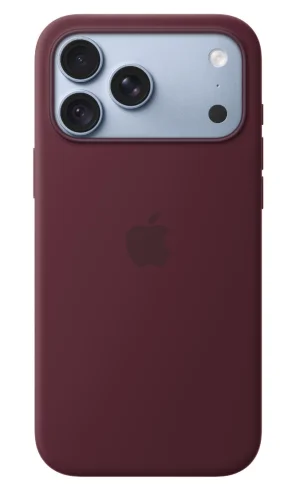 iPhone 18 Pro Max Silicone Case with MS - Burgundy - obrázek 2