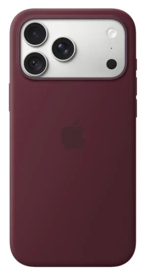 iPhone 18 Pro Max Silicone Case with MS - Burgundy - obrázek 4