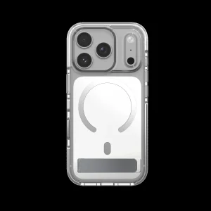 Case Santa Cruz Snap Kickstand Metallic with Camera Button Apple iPhone 18 Pro / 17 Pro - Silver - obrázek 2