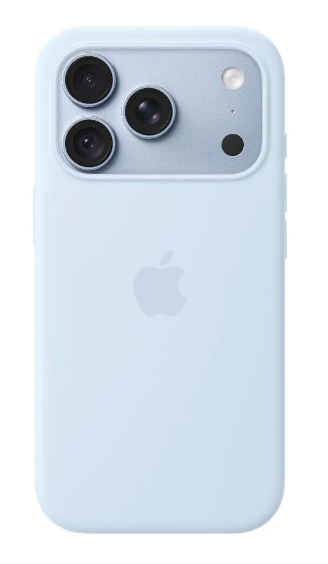 iPhone 18 Pro Silicone Case with MS - Crisp Blue