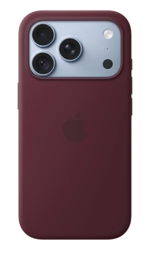 iPhone 18 Pro Silicone Case with MS - Burgundy - obrázek 2