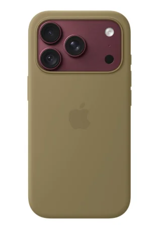 iPhone 18 Pro Silicone Case with MS - Olive - obrázek 2