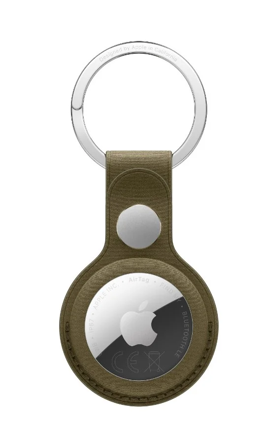 AirTag FineWoven Key Ring - Dark Olive