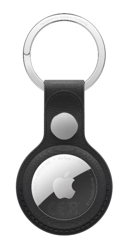 AirTag FineWoven Key Ring - Black