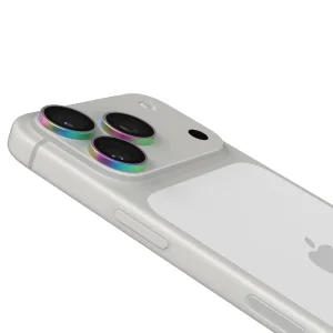 Glass Elite Anti-Reflective Camera Rings for Apple iPhone 18 Pro Max / 18 Pro - Iridescent