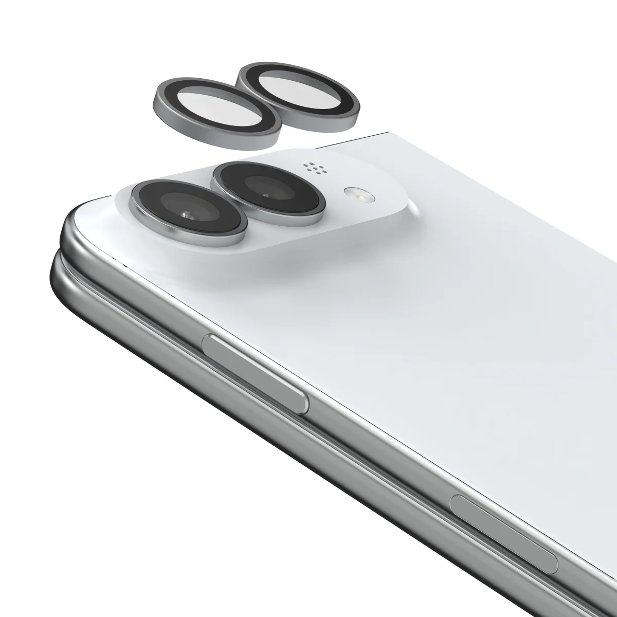 Glass Elite Anti-Reflective Camera Rings for Apple iPhone Duo - Silver