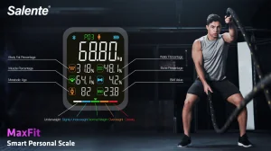 Salente MaxFit, chytrá osobní diagnostická fitness váha, Bluetooth, bílá - obrázek 2
