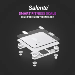 Salente MaxFit, chytrá osobní diagnostická fitness váha, Bluetooth, bílá - obrázek 3