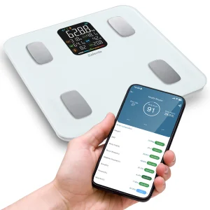 Salente MaxFit, chytrá osobní diagnostická fitness váha, Bluetooth, bílá - obrázek 4