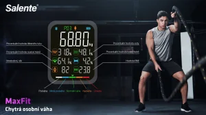 Salente MaxFit, chytrá osobní diagnostická fitness váha, Bluetooth, bílá - obrázek 7