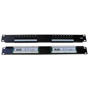 DATACOM Patch panel 16p.,UTP, Cat5e,1U,19", LSA Krone - obrázek 2