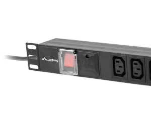 NAPÁJECÍ PANEL (PDU) 19" LANBERG 1U 10A 2m 10X IEC C13 ZÁSUVKA ČERNÁ C14 - obrázek 3