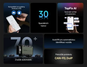 TOPDON diagnostické zařízení TopScan Master/Bluetooth/Android/iOS/30 funkcí/Detekce chyb - obrázek 6